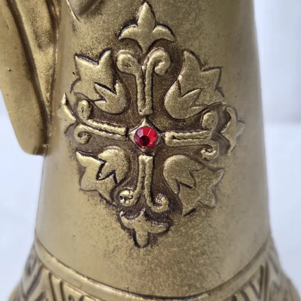 Mid Century Christmas Angel Candle Holder 1960s Gold Holy Hark Herald Sing